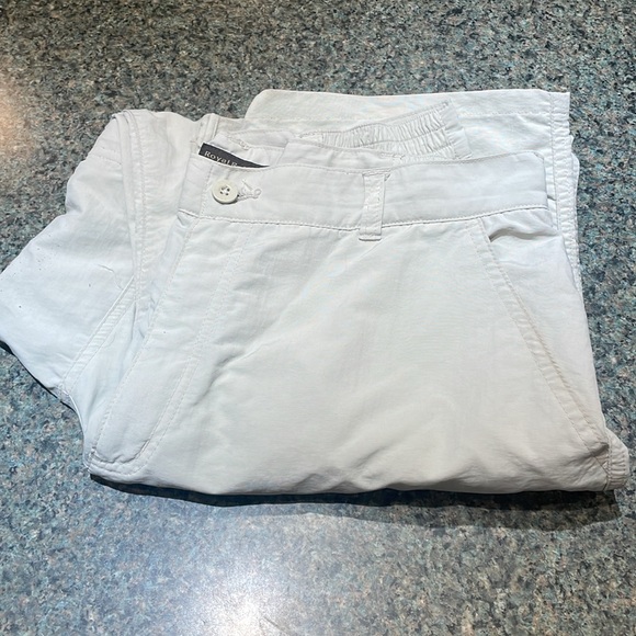 Royal Robbins size 10 regular adjustable length hiking pants elastic panels tan - Picture 14 of 14